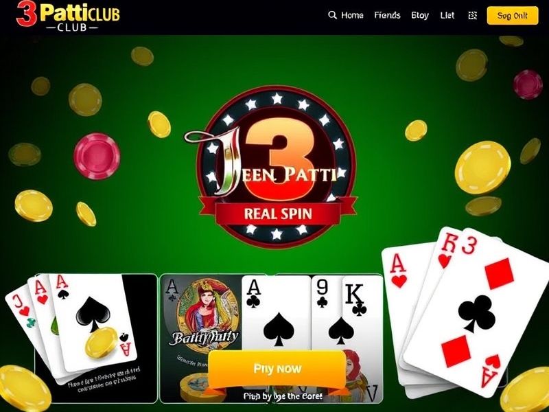 Join 3 Patti Club for premium card gameplay, multiplayer rooms, and cash rewards.